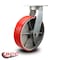 Service Caster 12'' Extra Heavy Duty Red Poly on Cast Iron Wheel Swivel Top Plate Caster CRAN-SCC-KP92S1230-PUR-RS - alternate 4